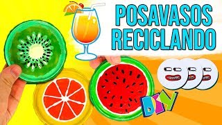 MEJORES IDEAS para hacer POSAVASOS DIY ¡RECICLANDO! 🍹POSAVASOS con MATERIAL RECICLADO y PRINGLES