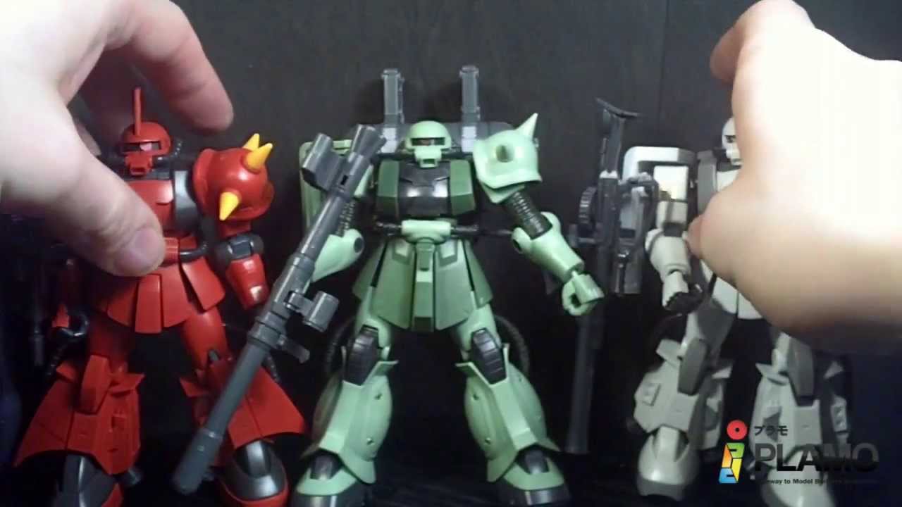 1/144 HG Zaku 2 + Big Gun Set Review - YouTube