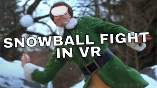SNOWBALL FIGHT IN VR!? FREE MULTIPLAYER QUEST 2 GAME | SNOWBALL VR QUEST 2 GAME screenshot 5