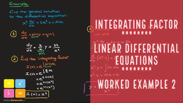 Linear Differential Equation | Integrating Factor | Example 2