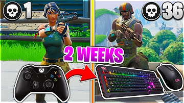 2 Weeks Switching From Controller to Keyboard and Mouse! (Fortnite Progression)