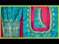 Aari work simple blouse design | Kundan work blouse design | tutorial for beginners/ Simple design