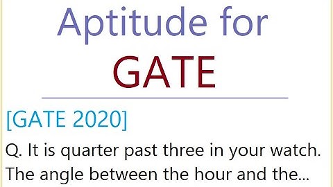 GATE 2023 Aptitude - Solved GATE Question and Practice Question
