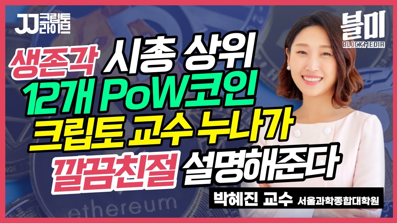영상) 비트코인과 12 개의 PoW 코인...시총 순으로 정리 | 블록미디어