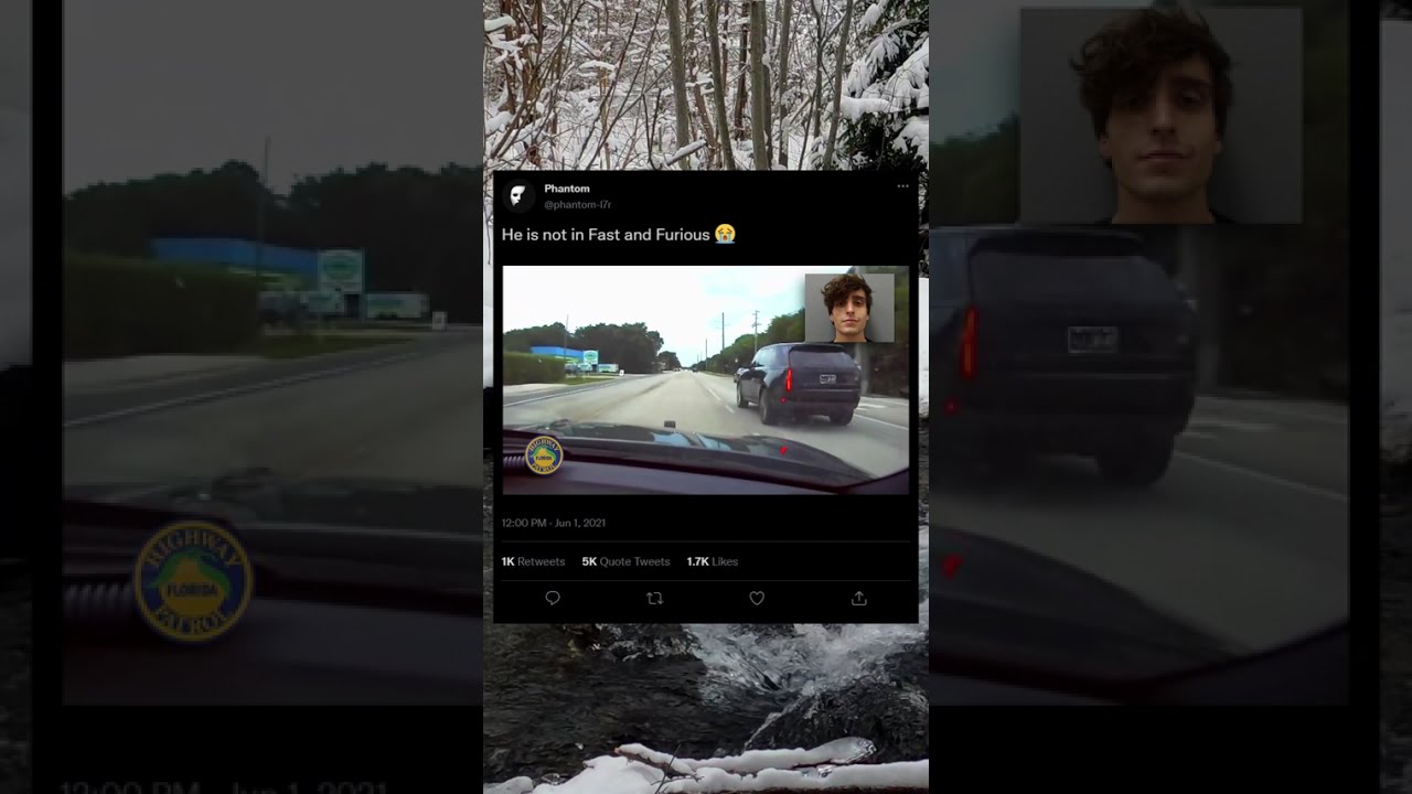 PT.2 Florida man Range Rover joyride ends in Chaos 🧨#automobile #dashcam #crash #policechase