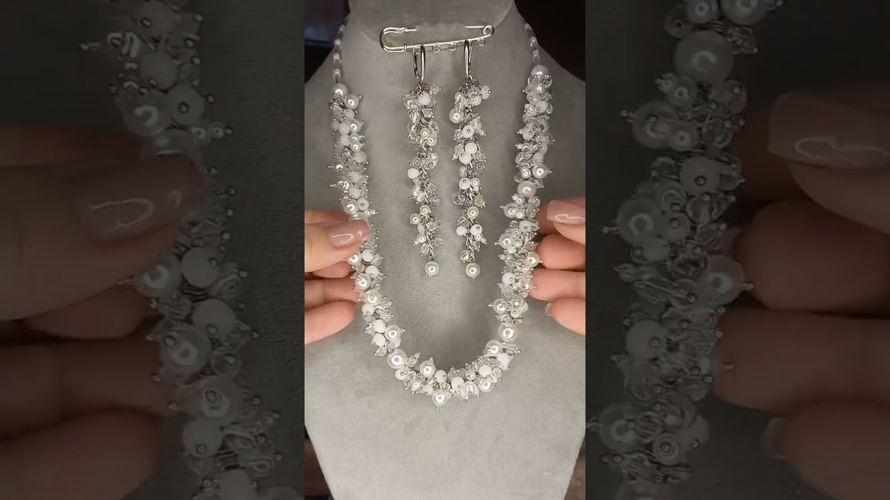 Изготовление из винтажной елочной герлянды комплекта для Инны .