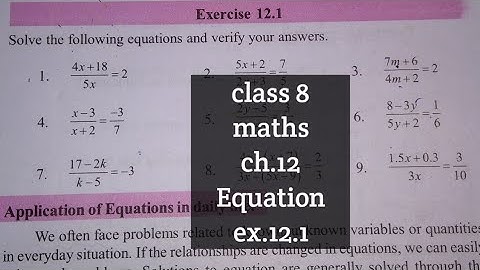 class 8 maths//ch.12 Equation//ex.12.1//complete solution.