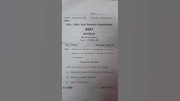 Electrodynamics question paper msc 2nd sem 2024 June