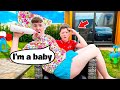 My Little Brother Treated ME as a "BABY" for a day!