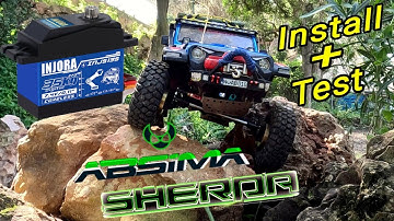 RC crawler steering servo upgrade injora 35kg coreless Servo Absima Sherpa 3.4 #absima #injora
