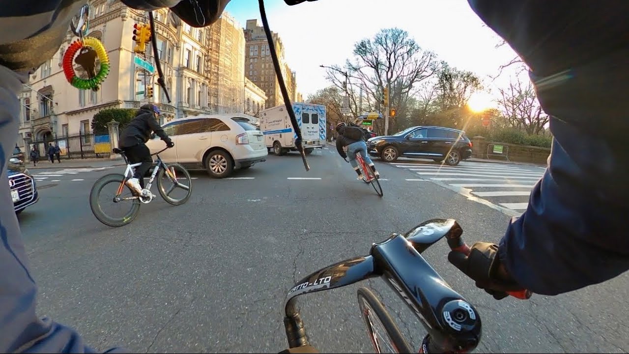 Fixed Gear Pov Cant Stop Wont Stop Ride Down 5th Ave Close Call 