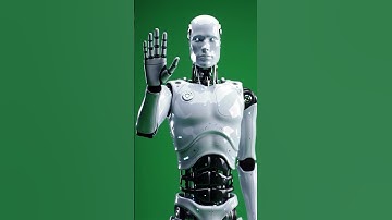 Futuristic robot waving hand  Green Screen Effect #robot  #robotics #greenscreen