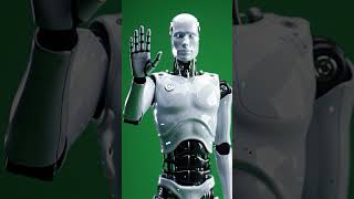 Futuristic Robot Waving Hand Green Screen Effect