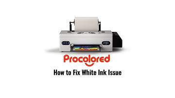 How to Fix White Ink Issue