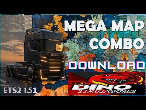 COMBO DE MAPAS PARA ETS2 1.51 LIBERADO - YouTube