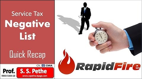 Short Recap of Service Tax Negative List