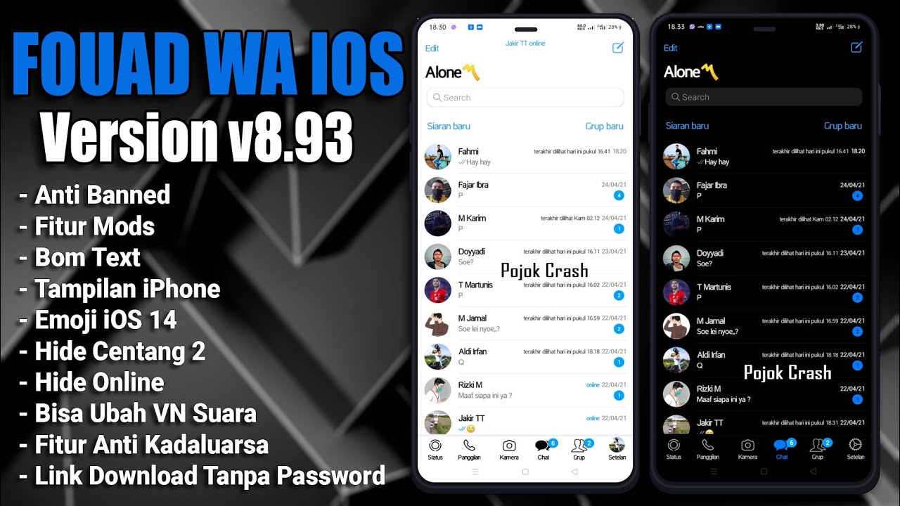 UPDATE😱 WhatsApp iPhone 2022 ||  Fouad WA iOS v9.25 -Hadirkan Fitur Terlengkap 2022