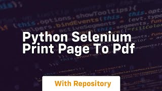 python selenium print page to pdf