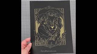 gold foil art with cricut #shorts