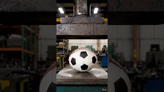 😱 Football vs Hydraulic Press! INSANE Crushing Result 😳💥 #shorts