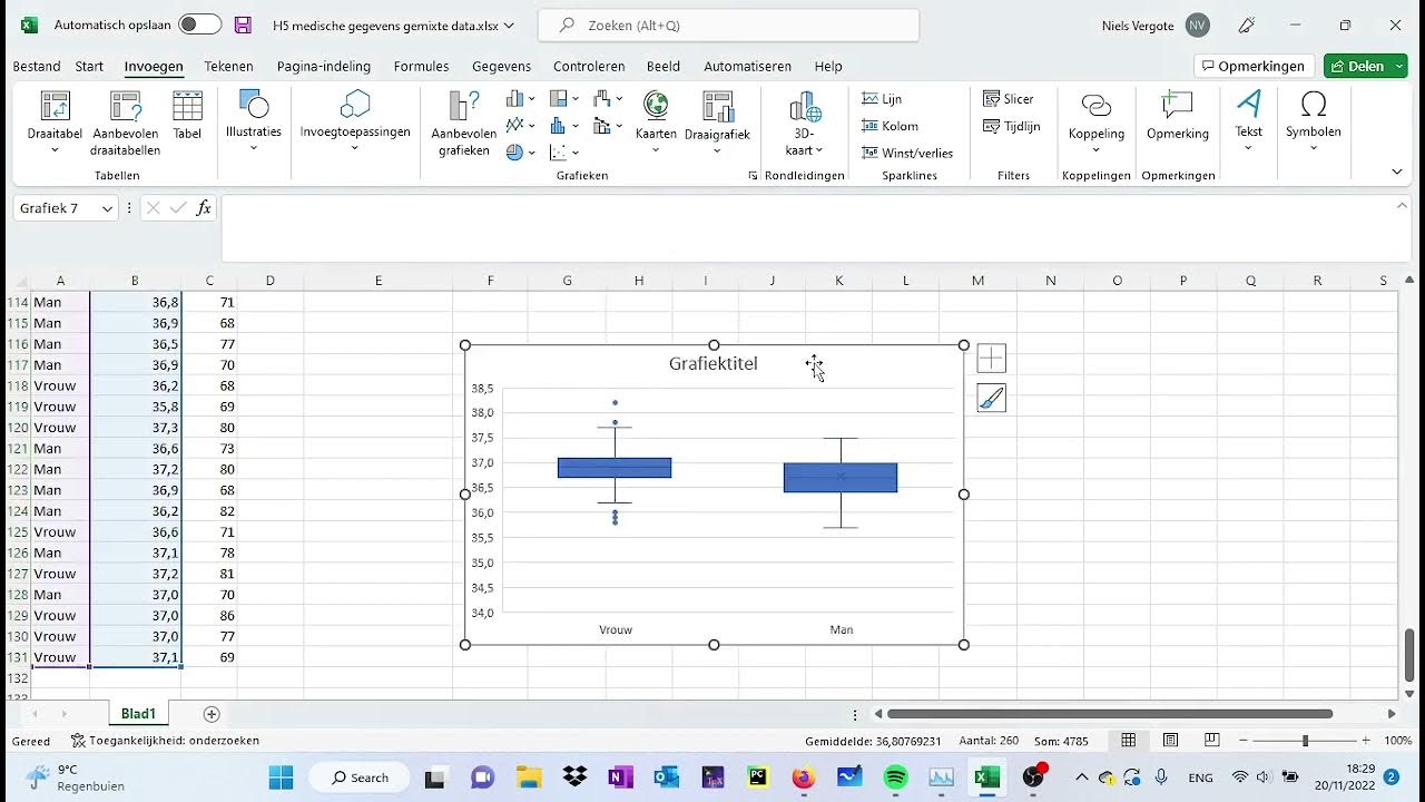 Boxplot en vergelijkende boxplots in Excel - YouTube