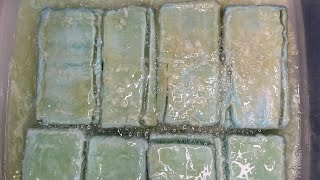 SOAKED SOAP | ASMR SOAP | EXTRA LARGE LAUNDRY BAR SOAP | GREEN SOAP | SATISFYING #acmp #haul