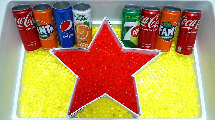 How to make red star by water beads coca cola, fanta, pepsi, satisfying [Fun ASMR TECHS]
