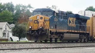 Solo CSX Engine Pulls Norfolk Southern 14T Train