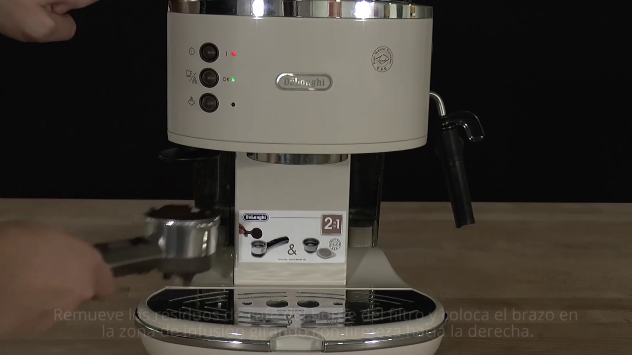 Cafetera De´Longui- Preparación café espresso 
