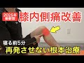 膝の内側の痛みを治す！たった5分で膝痛を再発させない根本治療【ストレッチ・マッサージ・筋トレを紹介】