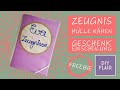 Zeugnismappe nähen / Geschenk zur Einschulung / Zeugnishülle nähen / kreativ / schnell was nähen
