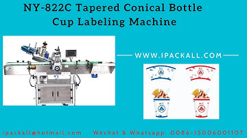 food labeling machine, tapered cup label applicator, sticker conical bottle labeler Model NY-822C