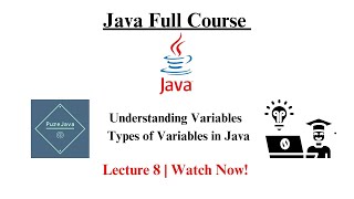 Java Full Course: Understanding Variables & Their Types | Lecture 8
