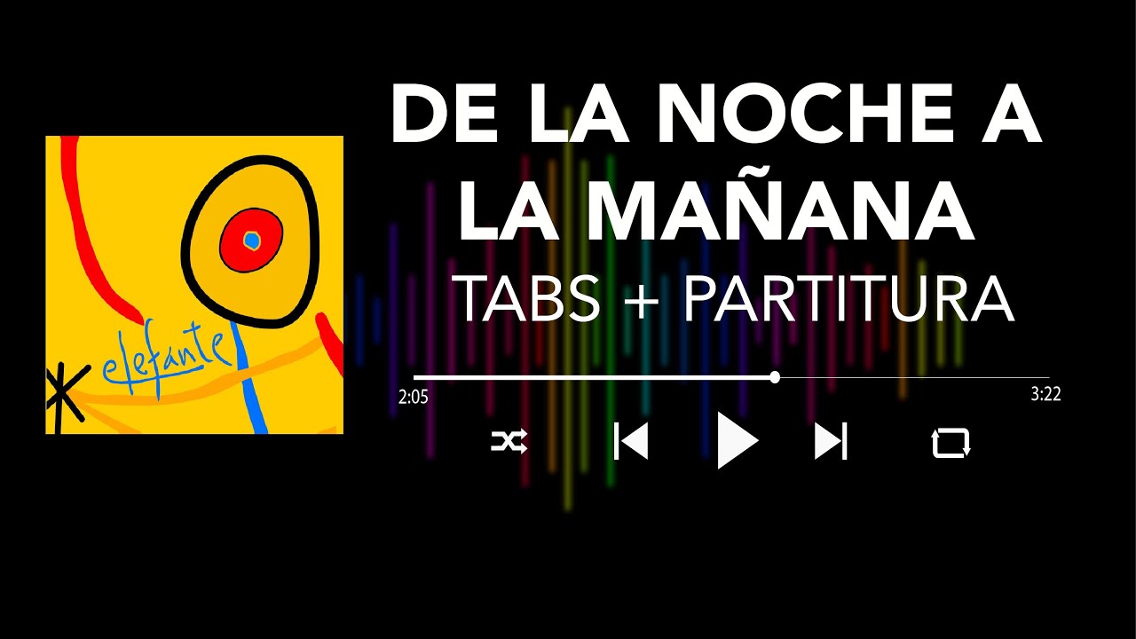 Elefante - De la Noche a la Mañana (Bass Cover/ Tabs + Partitura