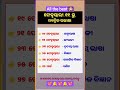 Odia gk shorts || Sadharan gyan short || Odia quiz shorts || Odia general knowledge #gkfacts #shorts