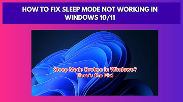 How to Fix Sleep Mode Not Working in Windows 1011
