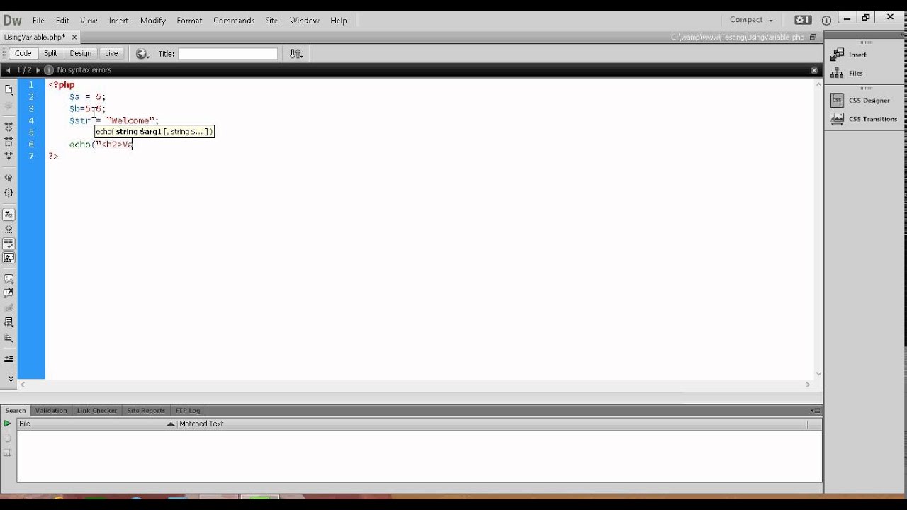 PHP Tutorial 4 Declaring Variable in PHP