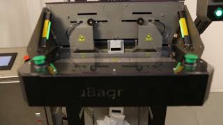 TuBagr-300 Auto-Bagging Machine working with Label Applicator on Auto-Mode