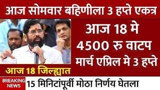 ladaki bahin yojana new update 18 May 2026 | ladaki bahin yojana | लाडकी बहिणी योजनेचे आज पैसे वाटत