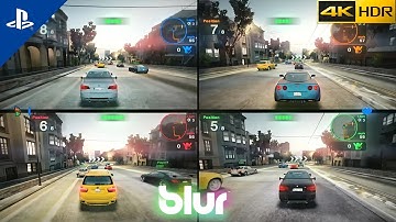 Blur Multiplayer 4 Players Gameplay | 4K 60FPS