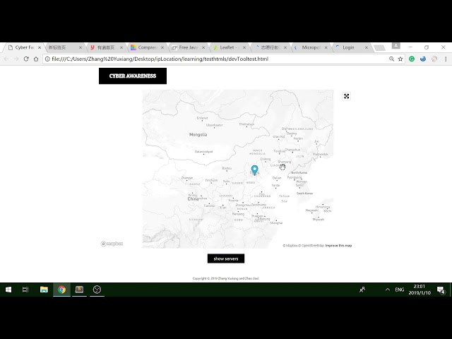 Internet Awareness demo ( chrome extension | Mapbox GL JS | geoPlugin)