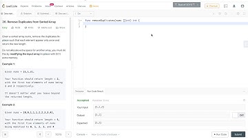 26. Remove Duplicates from Sorted Array - Leetcode in Go - two pointer