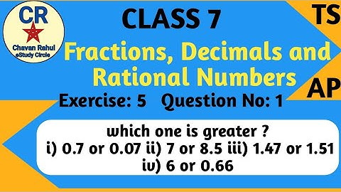 Q : 1 Ex : 2.5 Chapter- 2 Maths [Fractions, Decimals and Rational Numbers] ||Class 7|| TS & AP Sylla