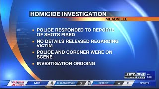 Meadville police continue to investigate weekend homicide