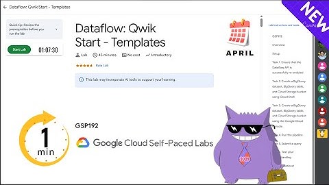 Dataflow: Qwik Start - Templates | #2025 | #GSP192  |#qwiklabs |Solution