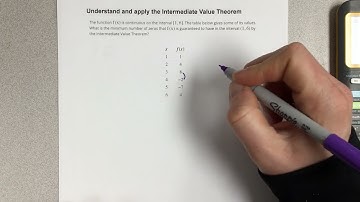 Understand and apply the intermediate value theorem