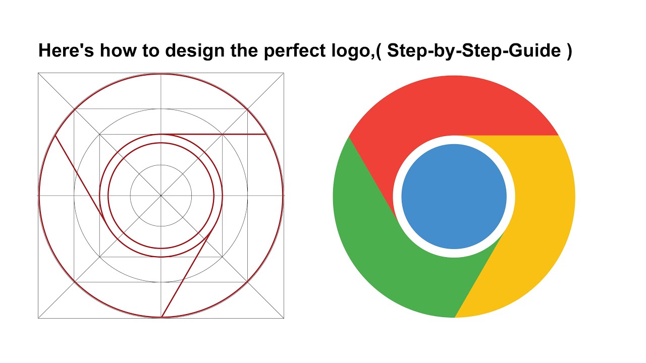 How to create a google chrome logo in illustrator step by step | logo ...