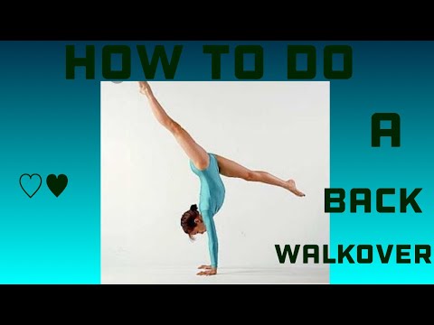how to do a back walkover in one day!!