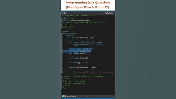 Programming Quiz Questions  -  Q138 - Expand Future Academy #Shorts #CSharp #Dotnet