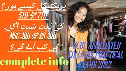 Practical Exam Gcuf Affilliated private colleges exams 2022|GCUF@jimieducationstudio2296